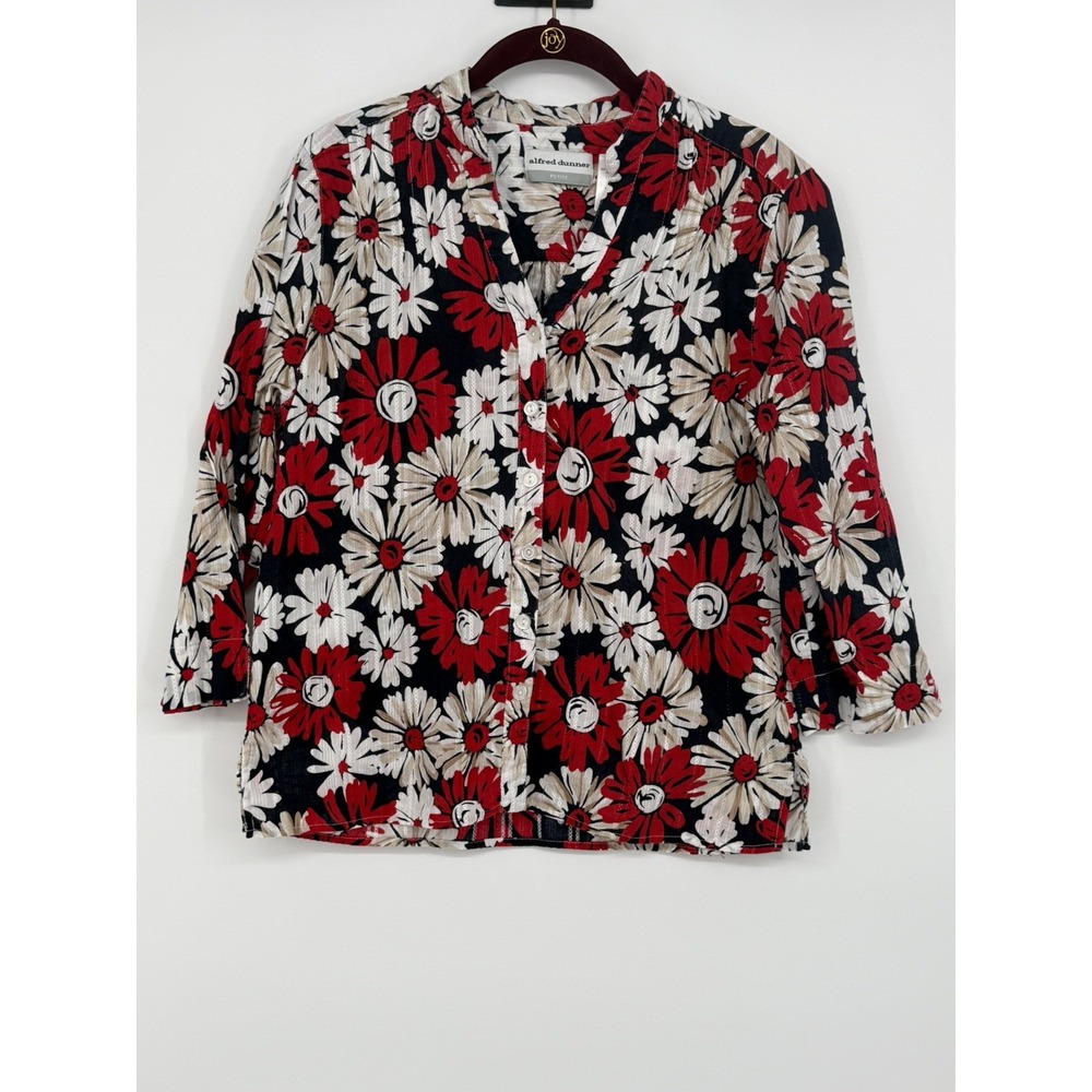 Alfred Dunner 3/4 Sleeve Womens Top 12P
